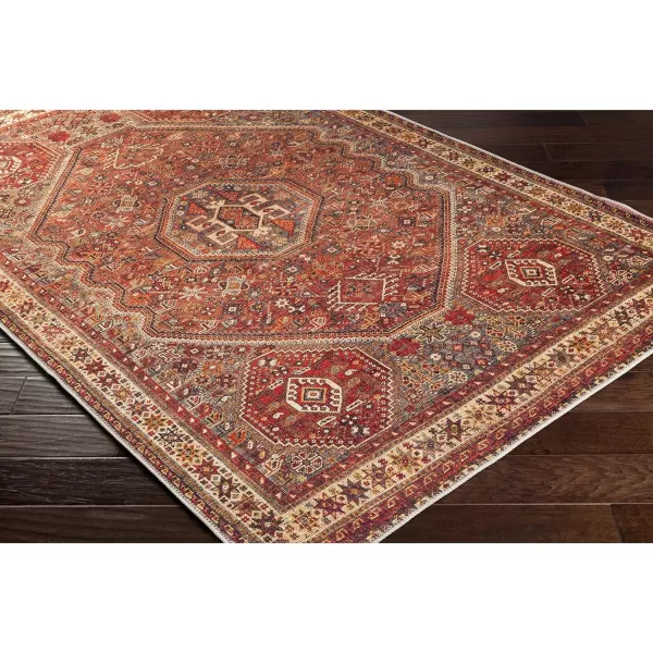 Artistic Weavers Nico Vintage Medallion Washable Area Rug 53 x 73 Burnt Orange710 x 102