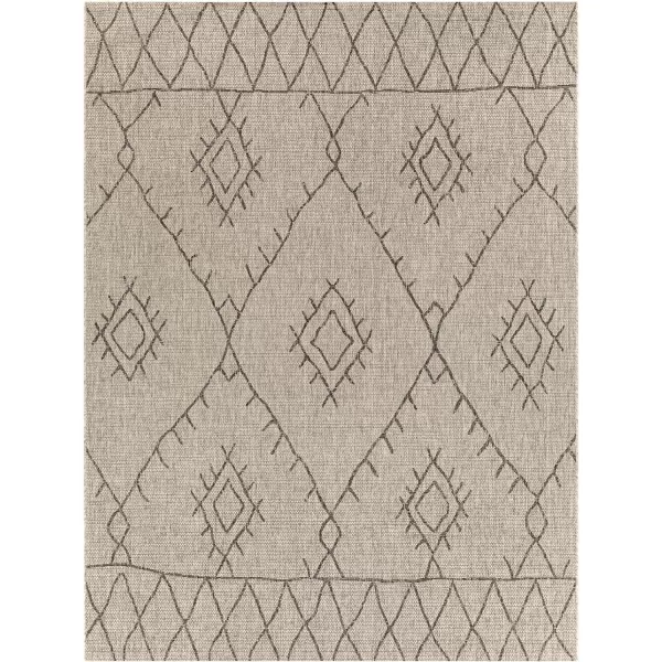 Artistic Weavers Nuada Bohemian Outdoor Area Rug 67 Square Black10 x 14 Black