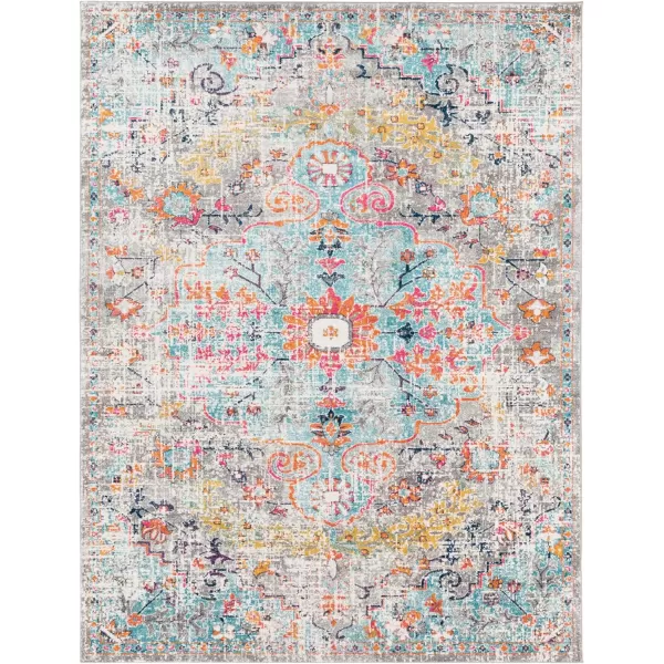 Artistic Weavers Odelia Vintage Bohemian Area Rug710 SquareOrangeNavyAqua 710 x 103