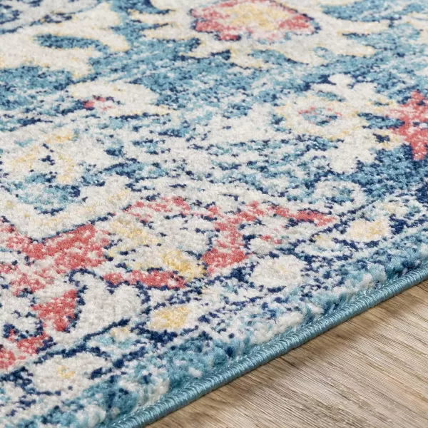 Artistic Weavers Odelia Vintage Bohemian Area Rug710 SquareOrangeNavyBlueBlush 53 x 73