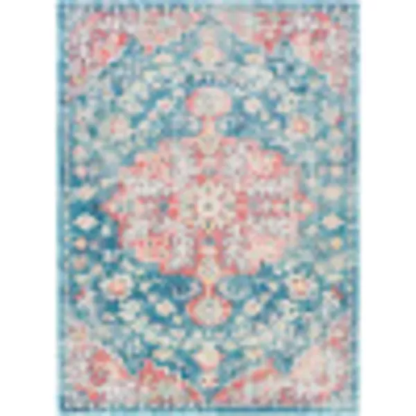 Artistic Weavers Odelia Vintage Bohemian Area Rug710 SquareOrangeNavyBlueBlush 67 x 9