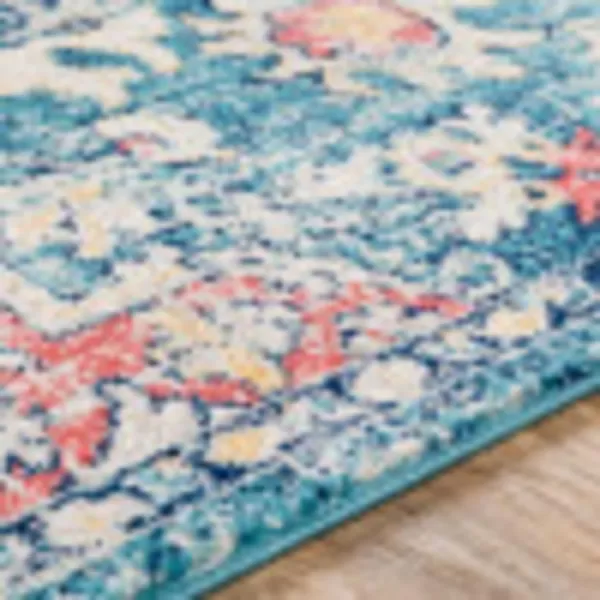 Artistic Weavers Odelia Vintage Bohemian Area Rug710 SquareOrangeNavyBlueBlush 67 x 9