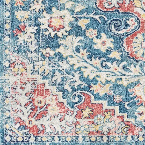 Artistic Weavers Odelia Vintage Bohemian Area Rug710 SquareOrangeNavyBlueBlush 710 x 10