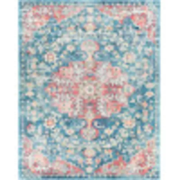 Artistic Weavers Odelia Vintage Bohemian Area Rug710 SquareOrangeNavyBlueBlush 710 x 10