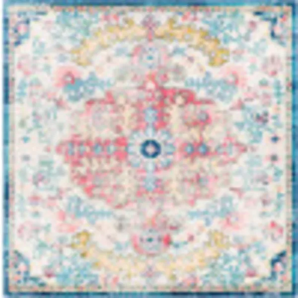 Artistic Weavers Odelia Vintage Bohemian Area Rug710 SquareOrangeNavyGarnetNavy 53 Square