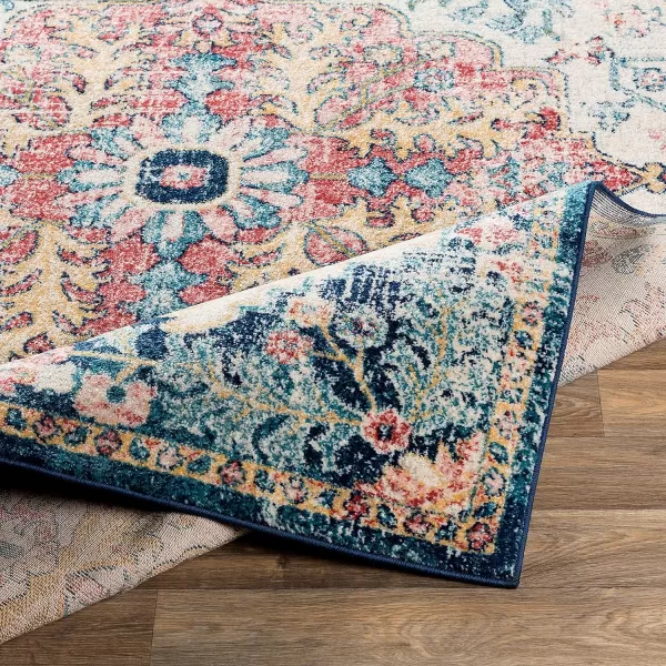 Artistic Weavers Odelia Vintage Bohemian Area Rug710 SquareOrangeNavyGarnetNavy 67 x 9