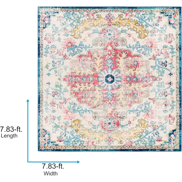 Artistic Weavers Odelia Vintage Bohemian Area Rug710 SquareOrangeNavyGarnetNavy 710 Square