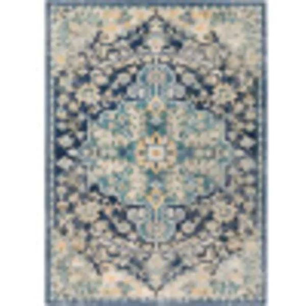 Artistic Weavers Odelia Vintage Bohemian Area Rug710 SquareOrangeNavyNavySky Blue 53 x 73