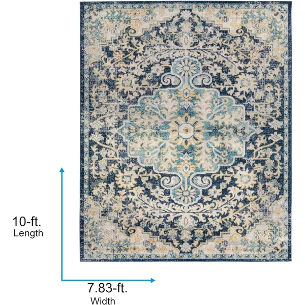 Artistic Weavers Odelia Vintage Bohemian Area Rug710 SquareOrangeNavyNavySky Blue 710 x 10