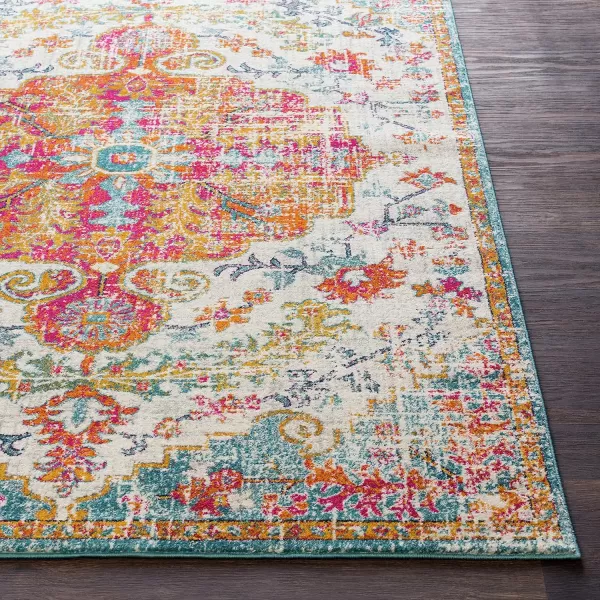 Artistic Weavers Odelia Vintage Bohemian Area Rug710 SquareOrangeNavyOrangeAqua 2 x 3