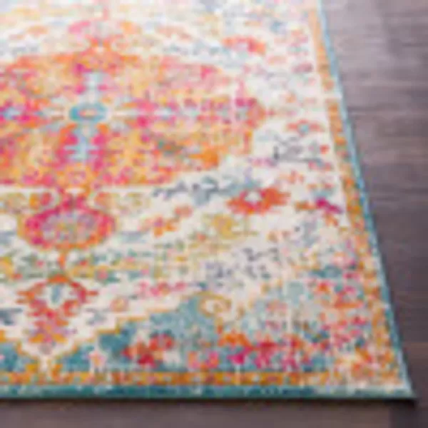 Artistic Weavers Odelia Vintage Bohemian Area Rug710 SquareOrangeNavyOrangeAqua 27 x 73