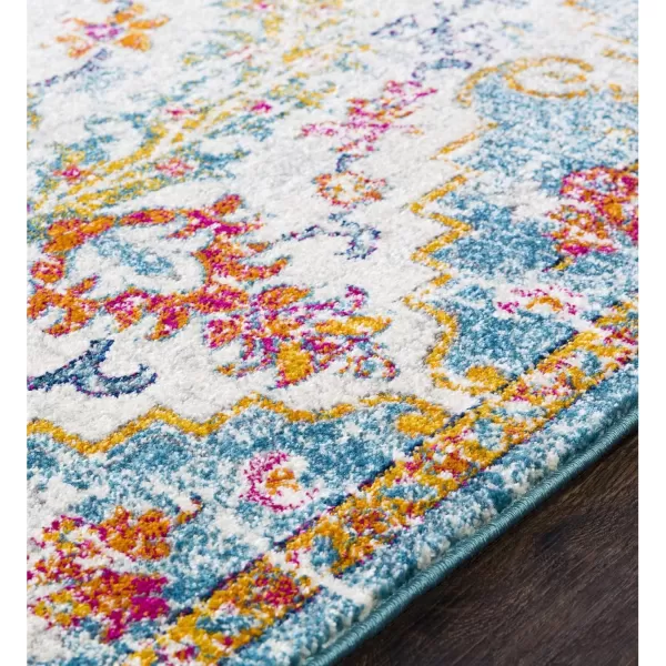 Artistic Weavers Odelia Vintage Bohemian Area Rug710 SquareOrangeNavyOrangeAqua 311 x 57