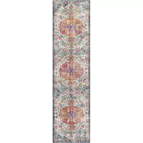 Artistic Weavers Odelia Vintage Bohemian Area Rug710 SquareOrangeNavyOrangeNavy 27 x 12