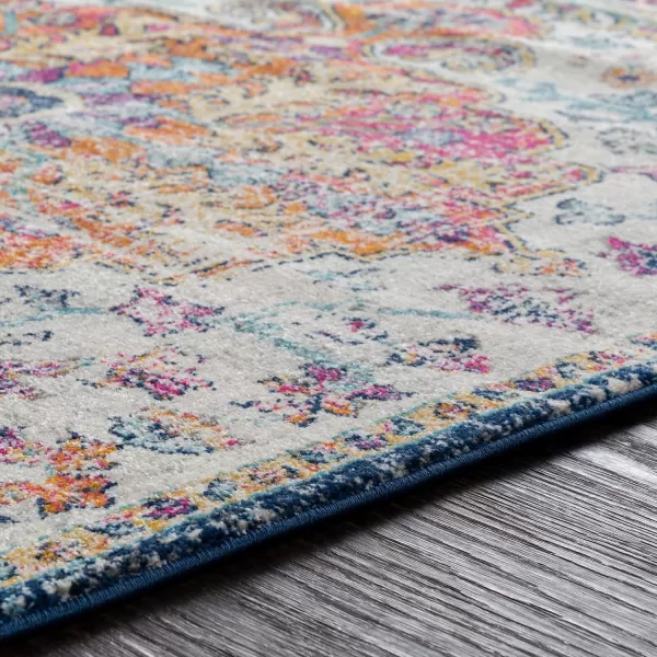 Artistic Weavers Odelia Vintage Bohemian Area Rug710 SquareOrangeNavyOrangeNavy 4 Square