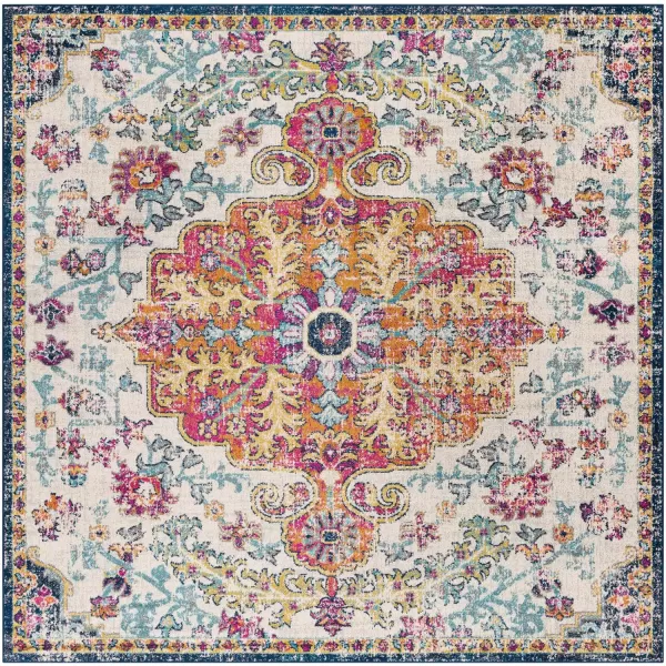 Artistic Weavers Odelia Vintage Bohemian Area Rug710 SquareOrangeNavyOrangeNavy 710 Square