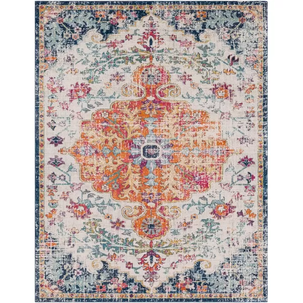 Artistic Weavers Odelia Vintage Bohemian Area Rug710 SquareOrangeNavyOrangeNavy 710 x 103