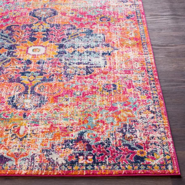 Artistic Weavers Odelia Vintage Bohemian Area Rug710 SquareOrangeNavyPinkOrange 27 x 73