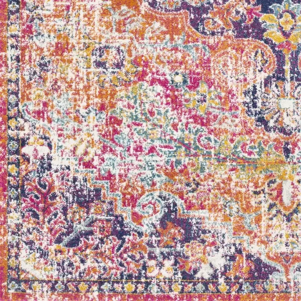 Artistic Weavers Odelia Vintage Bohemian Area Rug710 SquareOrangeNavyPinkOrange 27 x 73