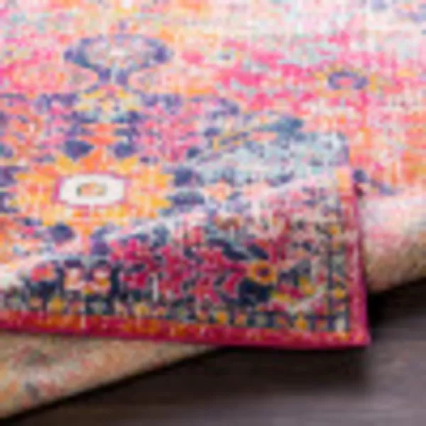 Artistic Weavers Odelia Vintage Bohemian Area Rug710 SquareOrangeNavyPinkOrange 311 x 57