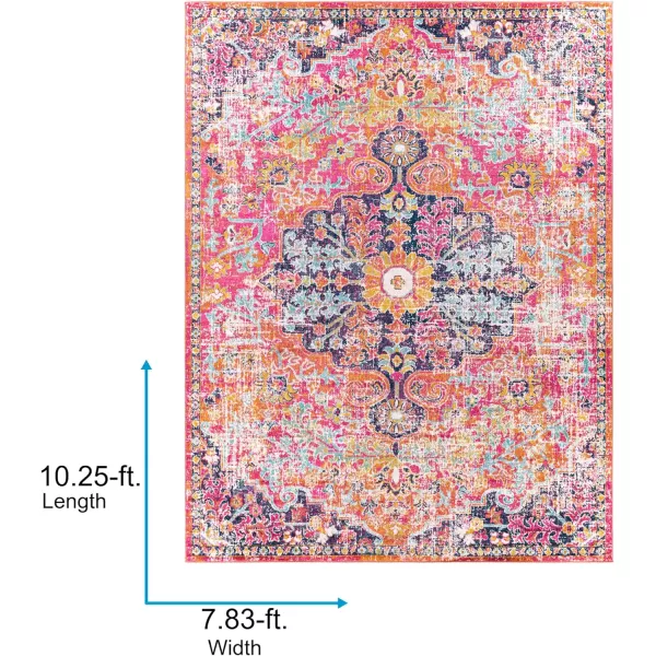 Artistic Weavers Odelia Vintage Bohemian Area Rug710 SquareOrangeNavyPinkOrange 710 x 103