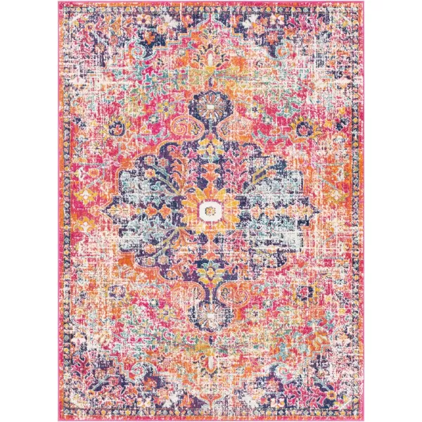 Artistic Weavers Odelia Vintage Bohemian Area Rug710 SquareOrangeNavyPinkOrange 9 x 126