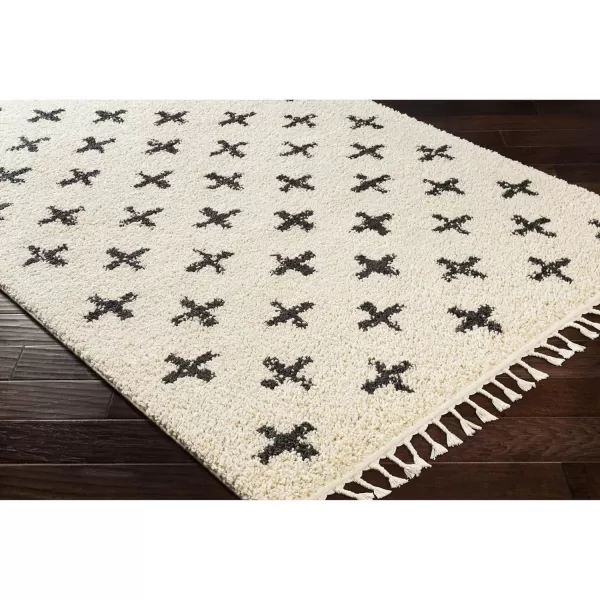 Artistic Weavers Olinda Swiss Cross Shag Area Rug 53 x 73 CharcoalBeige2 x 211 CharcoalBeige