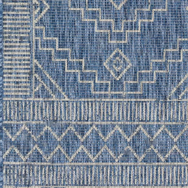 Artistic Weavers Olympia Bohemian Outdoor Area Rug 53 x 77 Navy2 x 211 Navy