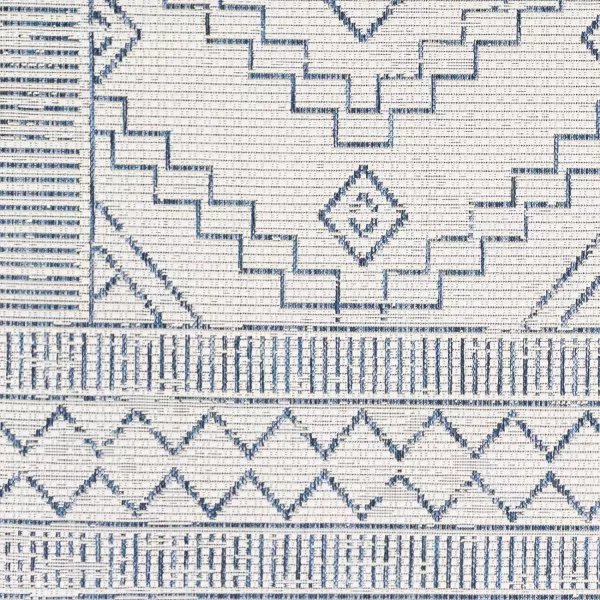 Artistic Weavers Olympia Bohemian Outdoor Area Rug 53 x 77 Navy2 x 211 White