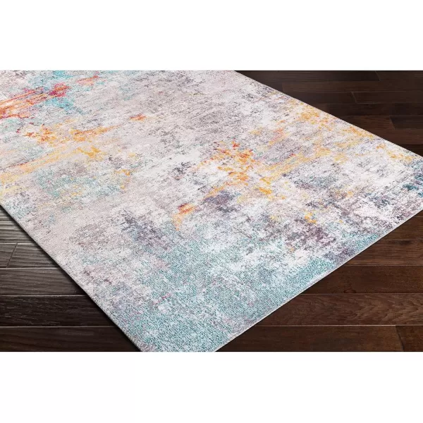 Artistic Weavers Paadini Printed Abstract Area Rug 5 x 76 Bright OrangeTeal23 x 39 Bright OrangeTeal