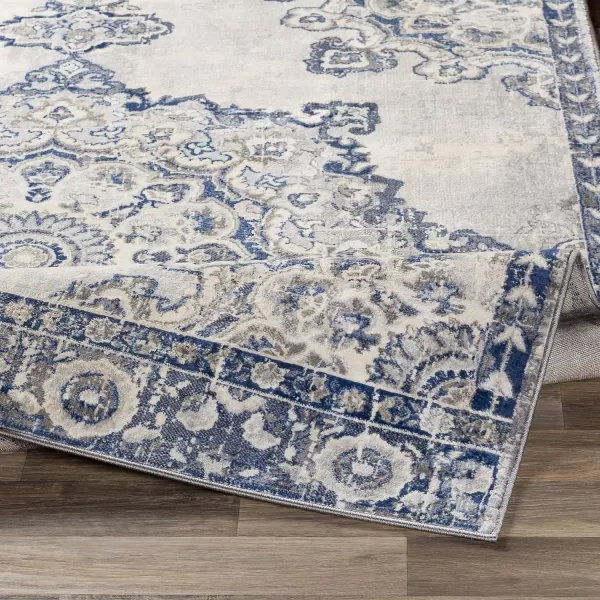 Artistic Weavers Perla Area Rug 53 x 73 Silver Grey2 x 3 CreamNavy