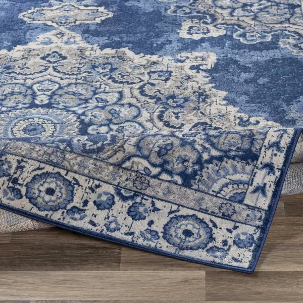 Artistic Weavers Perla Area Rug 53 x 73 Silver Grey2 x 3 Navy