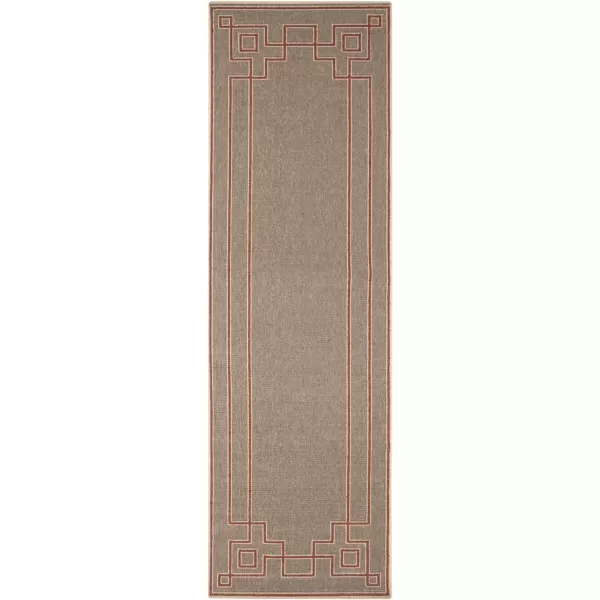 Artistic Weavers Prosperie Solid Border Outdoor Area Rug 73 Round Beige2 ft 5 in x 11 ft 10 in Beige