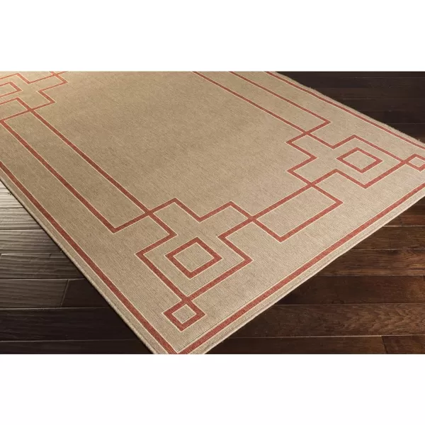 Artistic Weavers Prosperie Solid Border Outdoor Area Rug 73 Round Beige8 ft 10 in Square Beige