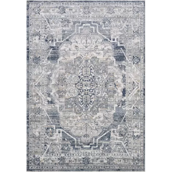 Artistic Weavers Raii Vintage Textured Area Rug 710 x 10 GrayDark Blue53 x 73 GrayDark Blue