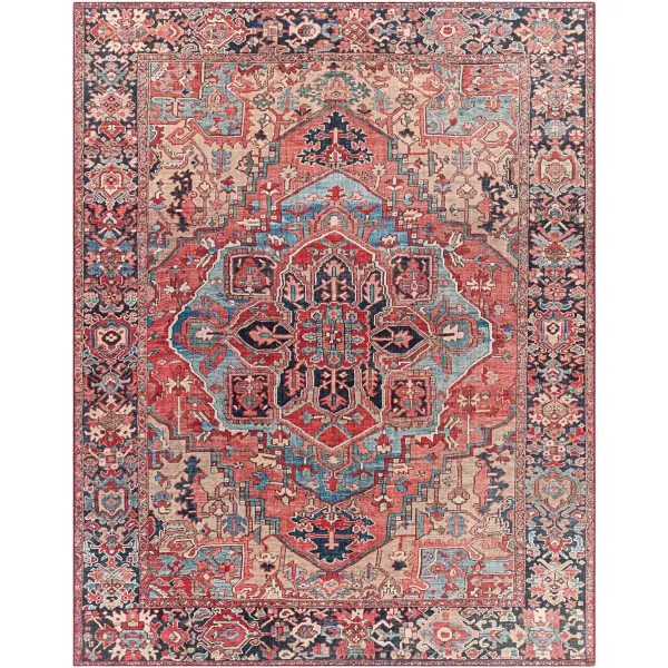 Artistic Weavers Reeta Printed Medallion Area Rug10 SquareBright RedWheat10 ft x 13 ft Bright RedWheat