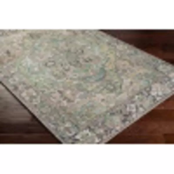 Artistic Weavers Reeta Printed Medallion Area Rug10 SquareBright RedWheat2 ft 3 in x 3 ft 9 in Dark Green