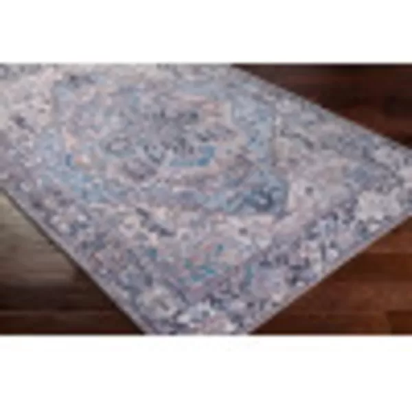 Artistic Weavers Reeta Printed Medallion Area Rug10 SquareBright RedWheat2 ft 3 in x 3 ft 9 in DenimLilac