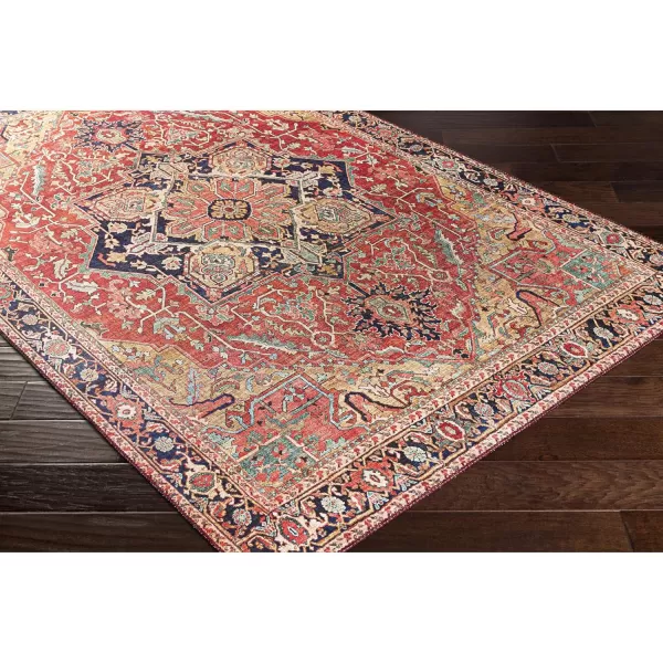 Artistic Weavers Reeta Printed Medallion Area Rug10 SquareBright RedWheat2 ft 6 in x 7 ft 6 in RedGold