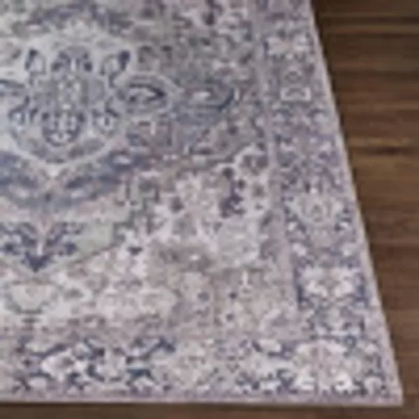 Artistic Weavers Reeta Printed Medallion Area Rug10 SquareBright RedWheat9 ft x 12 ft Charcoal