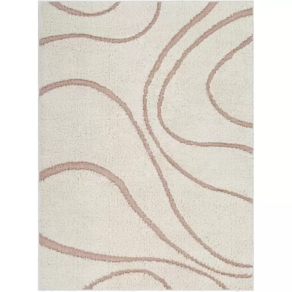 Artistic Weavers Renee Modern Shag Area Rug 53 x 73 CreamBlushArtistic Weavers Renee Modern Shag Area Rug 53 x 73 CreamBlush