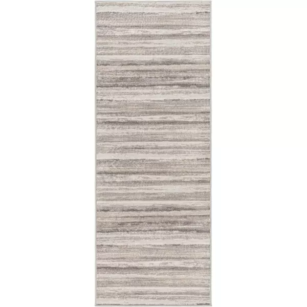 Artistic Weavers Robin Modern Striped Area Rug53 x 71Ivory27 x 10 Medium Gray