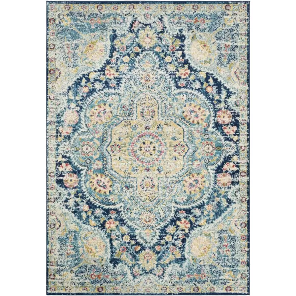 Artistic Weavers Romaine Vintage Medallion Area Rug 710 x 103 Sky BlueNavy 2 x 3