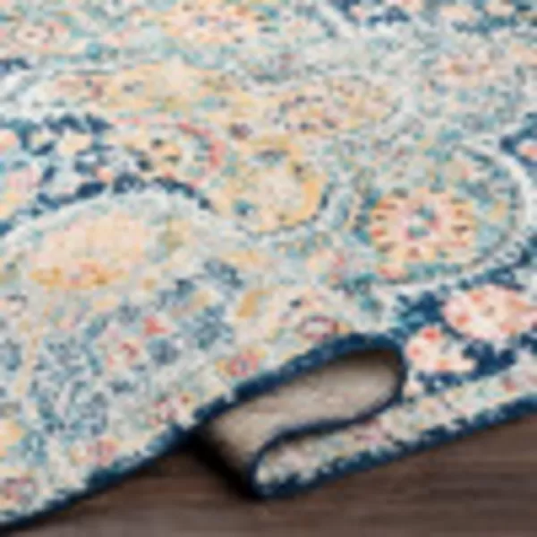 Artistic Weavers Romaine Vintage Medallion Area Rug 710 x 103 Sky BlueNavy 27 x 76