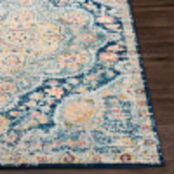 Artistic Weavers Romaine Vintage Medallion Area Rug 710 x 103 Sky BlueNavy 27 x 76