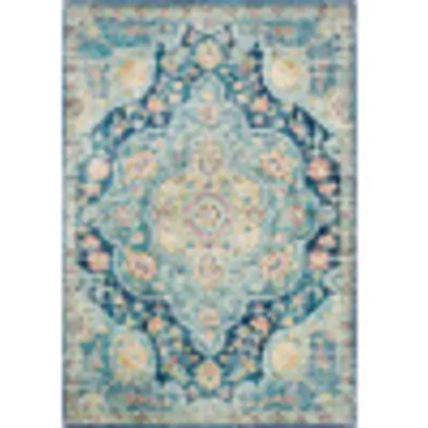 Artistic Weavers Romaine Vintage Medallion Area Rug 710 x 103 Sky BlueNavy 710 x 103