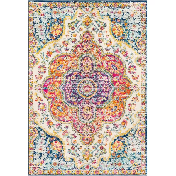 Artistic Weavers Romaine Vintage Medallion Area Rug 710 x 103 Sky BlueOrange 67 x 9