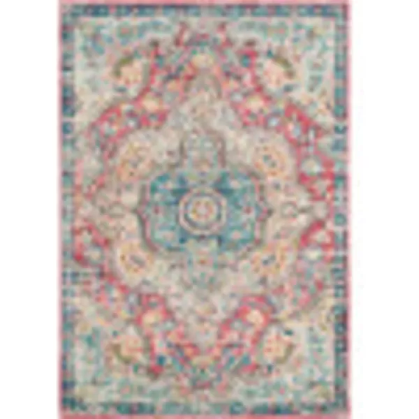 Artistic Weavers Romaine Vintage Medallion Area Rug 710 x 103 Sky BlueRoseNavy 2 x 3