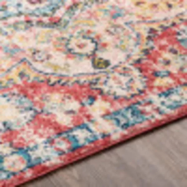 Artistic Weavers Romaine Vintage Medallion Area Rug 710 x 103 Sky BlueRoseNavy 53 x 76