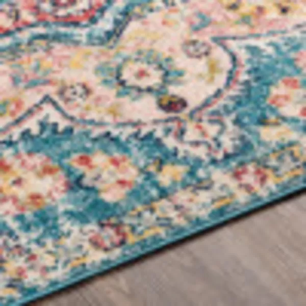 Artistic Weavers Romaine Vintage Medallion Area Rug 710 x 103 Sky BlueSky Blue 2 x 3