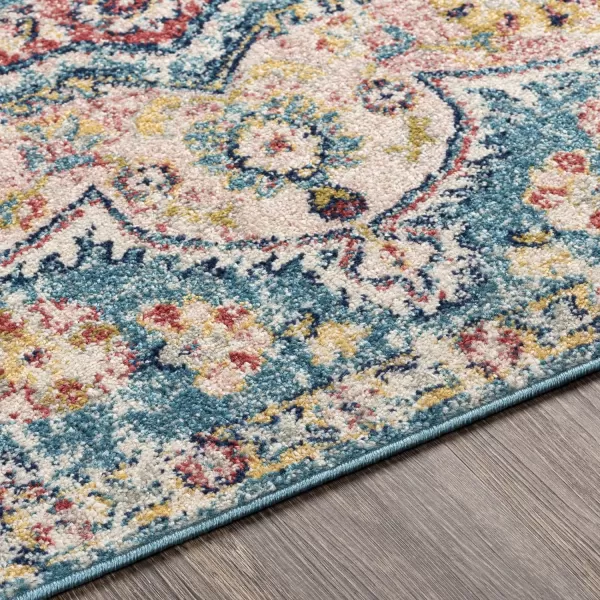 Artistic Weavers Romaine Vintage Medallion Area Rug 710 x 103 Sky BlueSky Blue 27 x 76